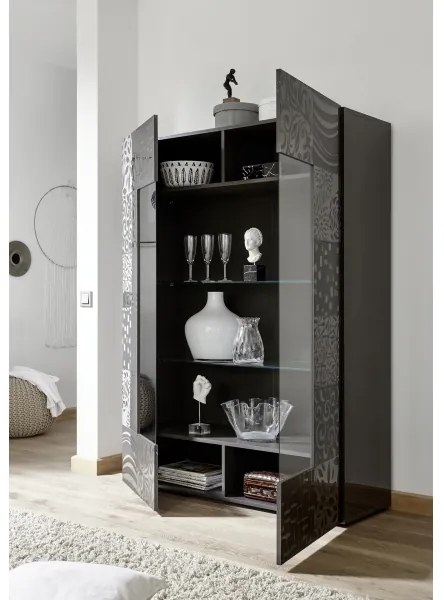 ARIA vitrinszekrény antracit