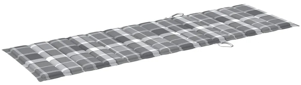 vidaXL tömör akácfa kerti napozóágy párnával