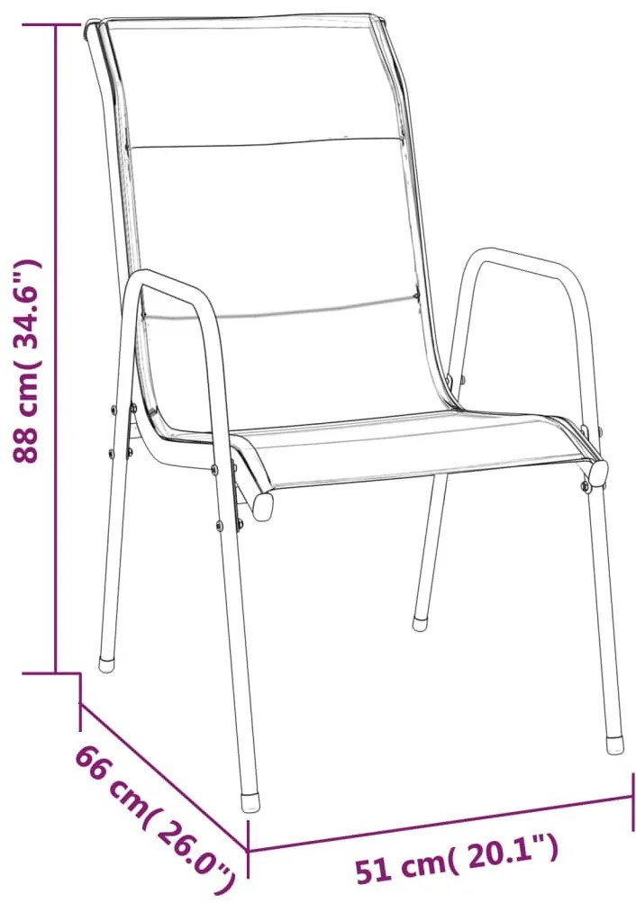 5 részes fekete acél és textilén kerti étkezőgarnitúra