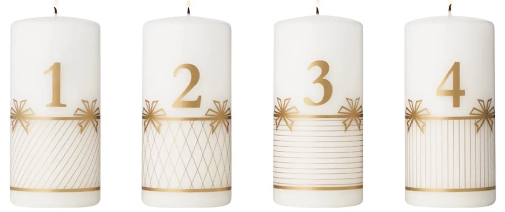 Adventi gyertyák 2025 arany, 4 db - Georg Jensen