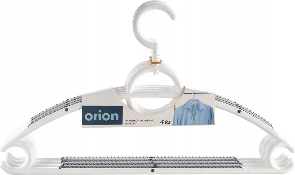 4x Ruhaakasztók Ruházat akasztós fehér forgatható csúszásgátló