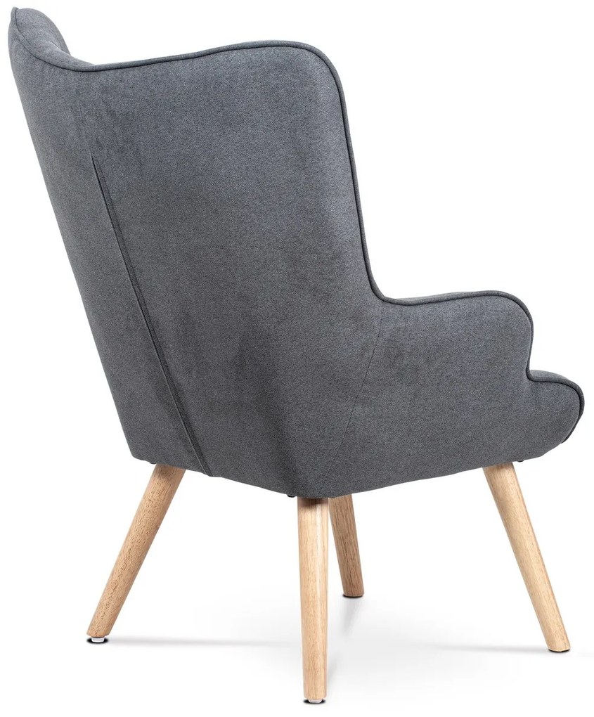 Fülkés fotel lábtartóval GREY2, szürke