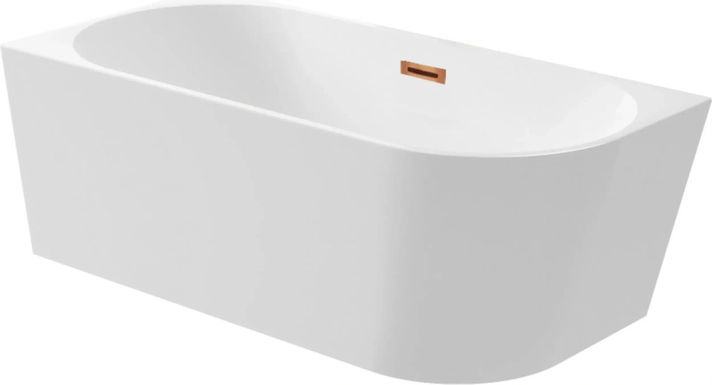 Aquauno Szabadonálló Sarokkád Balos 160x80 cm Réz Dugó És Túlfolyó