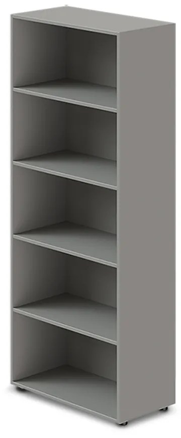 Magas szekrény TopOffice Premium 79,8 x 40,4 x 196,5 cm, szürke