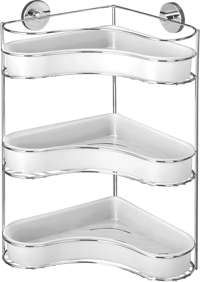 Vacuum-Loc háromszintes öntapadós sarokpolc, max. 33 kg - Wenko