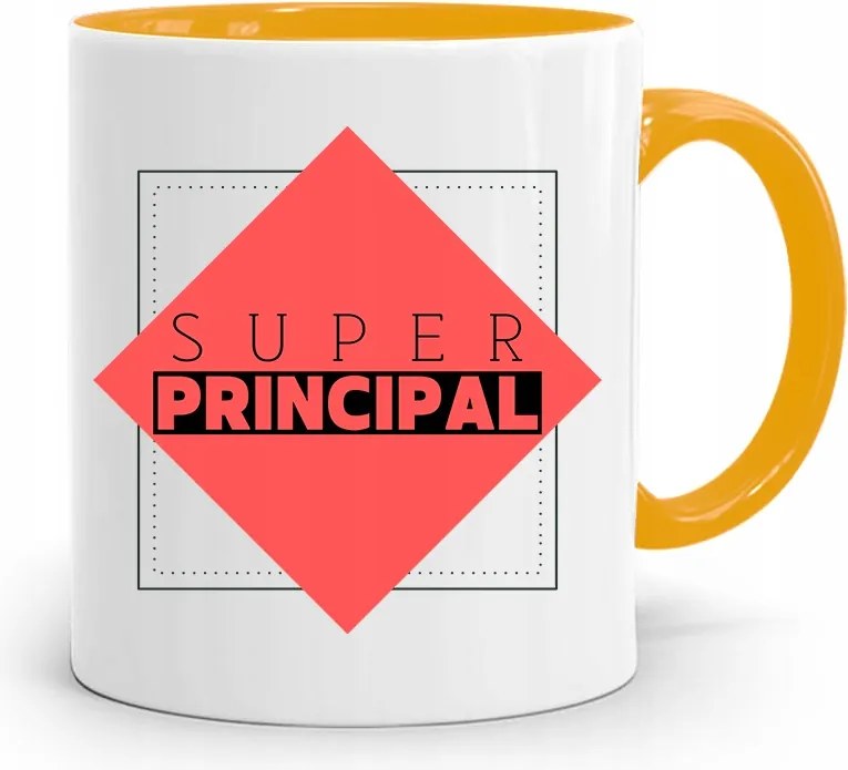 Igazgatónak Principal Sárga Bögre fényképes nyomtatással