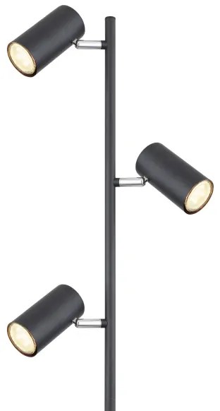 Globo 57910SB - Állólámpa ROBBY 3xGU10/5W/230V fekete