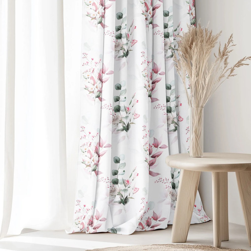 Goldea pamut drapéria deluxe - zsenge rózsák 140x160 cm