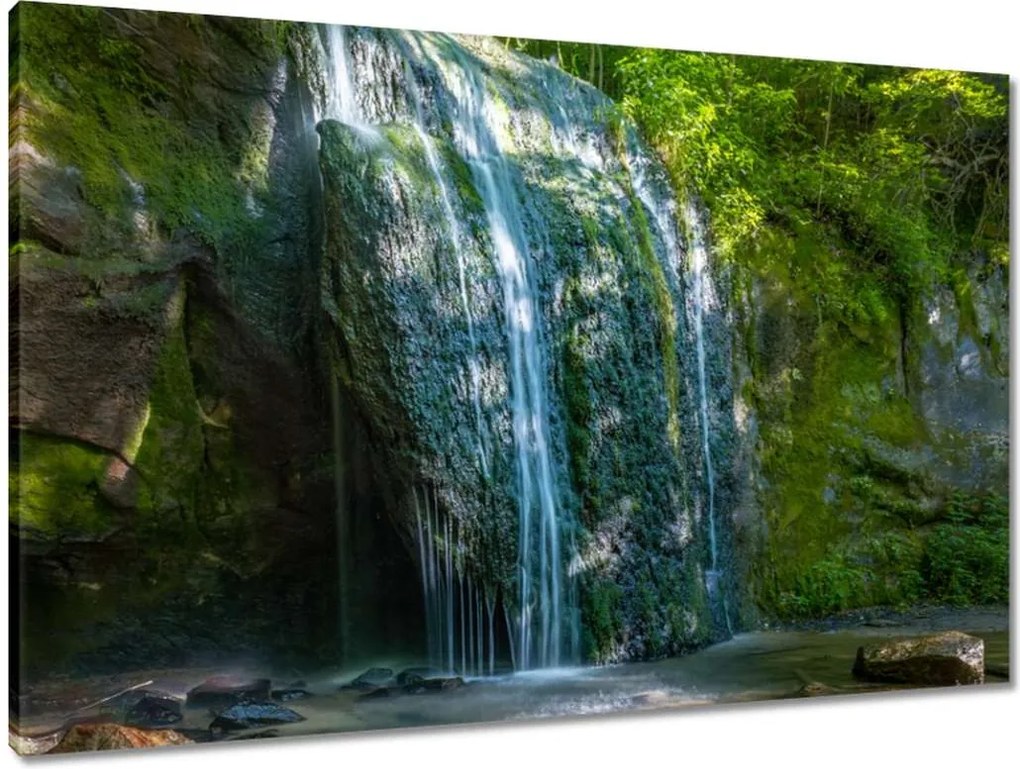 Vászonkép 90x60 Trópusi vízesés Folyó