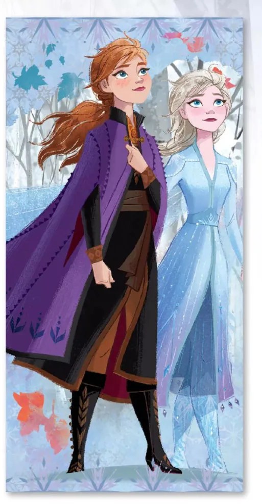 Disney Jégvarázs Sisters fürdőlepedő, strand törölköző 70x137 cm (Fast Dry)