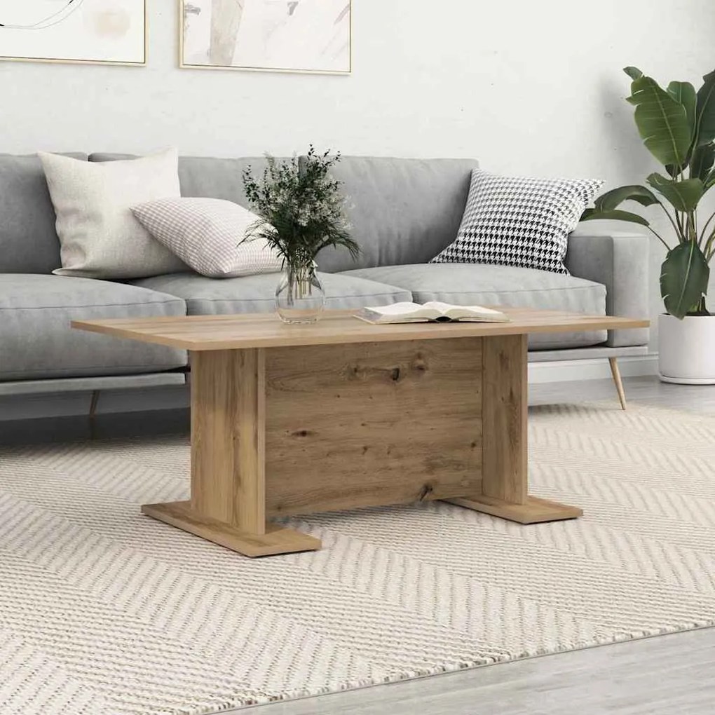 Dohányzóasztal kézműves tölgy 103.5 x 60 x 40 cm Faanyag