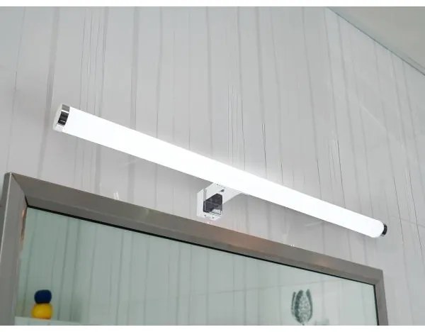 LED fürdőszobai tükörvilágítás, 12W/230V, 59,5 cm, IP44, fényes króm