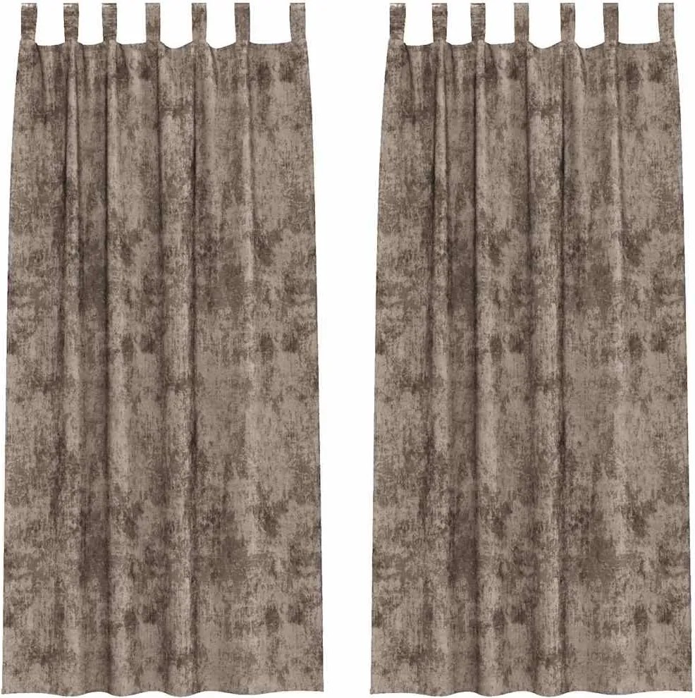 vidaXL Bársonyfüggönyök 2 pcs Cappuccino 225 x 140 cm Bársony