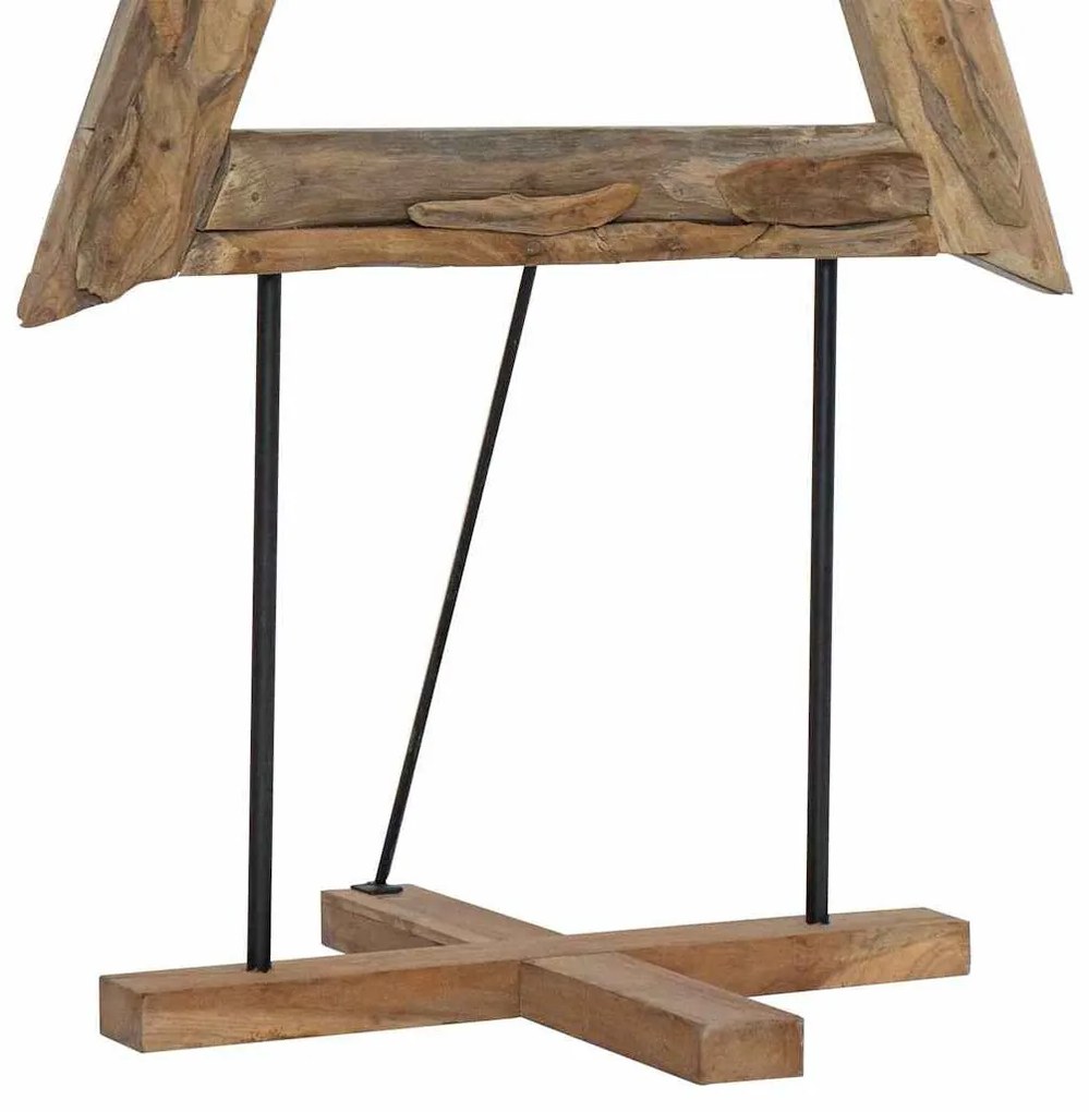 Karácsonyfa állvánnyal Barna 180 cm Tömör tíkfa