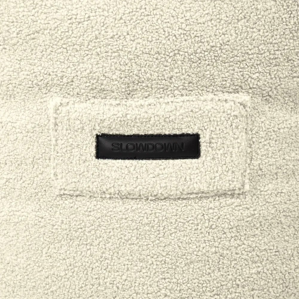 Világosszürke buklé babzsákfotel Snug 130 – SLOWDOWN