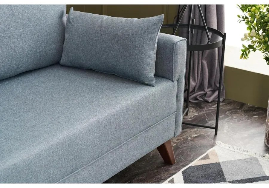3 személyes kanapé Bella Soft Üçlü Koltuk - Kék