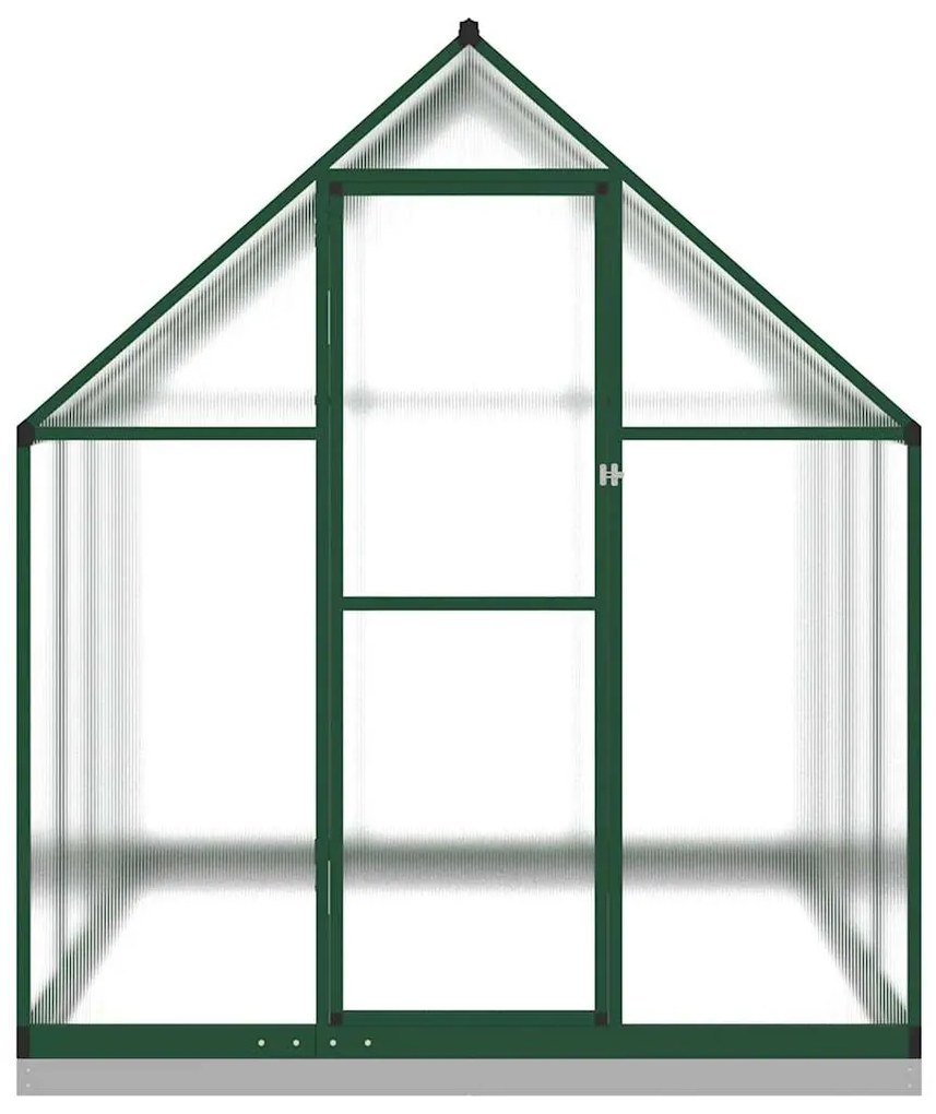 zöld alumínium melegház alapvázzal 224x169x202 cm