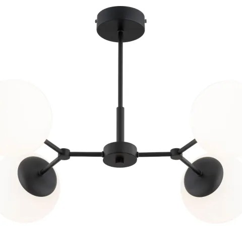 Csillár rúdon FOTON 4xE14/10W/230V fekete