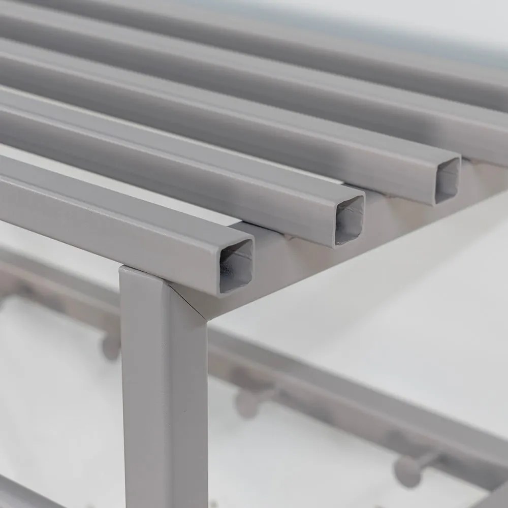 Szürke-bézs fém fali fogas polccal Rizzoli – Spinder Design