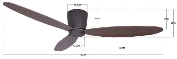 Lucci air 212883 - AIRFUSION RADAR mennyezeti ventilátor fa/barna + DO