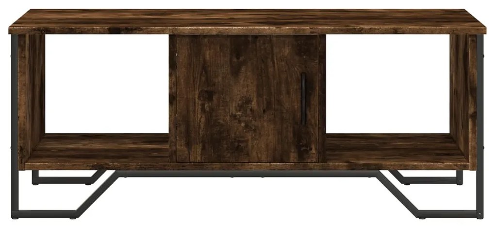 Füstös tölgy színű szerelt fa dohányzóasztal 100 x 51 x 40 cm