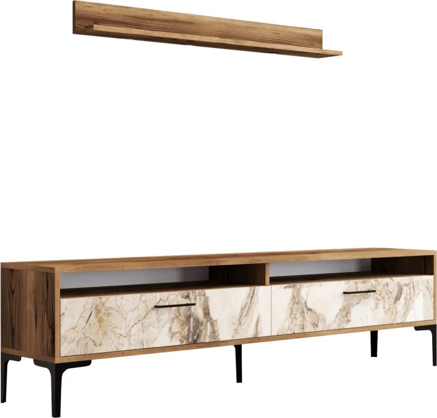 Istanbul - Walnut, White Marble