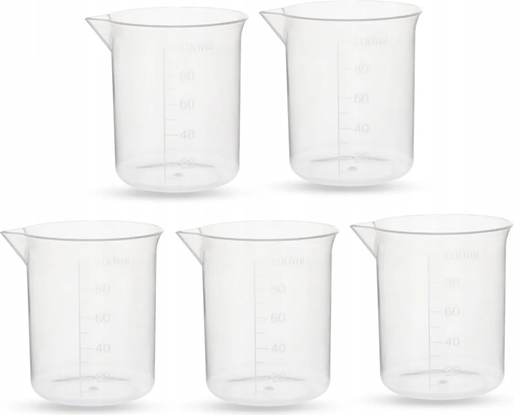 Folyadékkimérő mérőpohár, 100ml, műanyag, átlátszó, 5.9cm, 50db