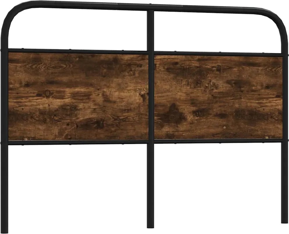 vidaXL csere fejtámla füstölt tölgy 135 cm acél és fűrészelt fa