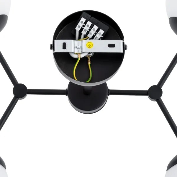 Csillár rúdon FOTON 4xE14/10W/230V fekete