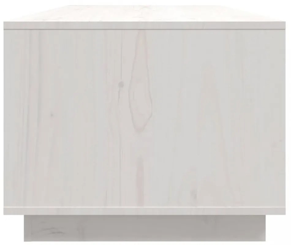 fehér tömör fenyőfa dohányzóasztal 110x50x40 cm