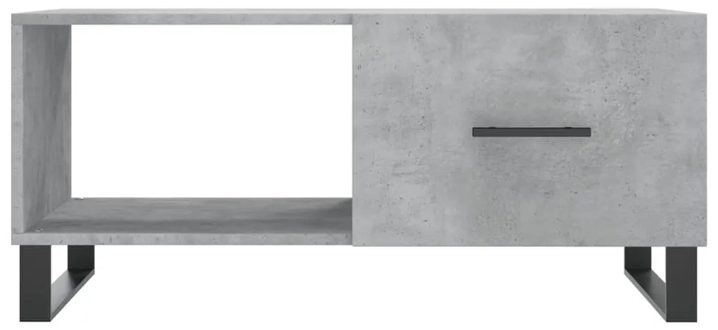 Betonszürke szerelt fa dohányzóasztal 90 x 50 x 40 cm