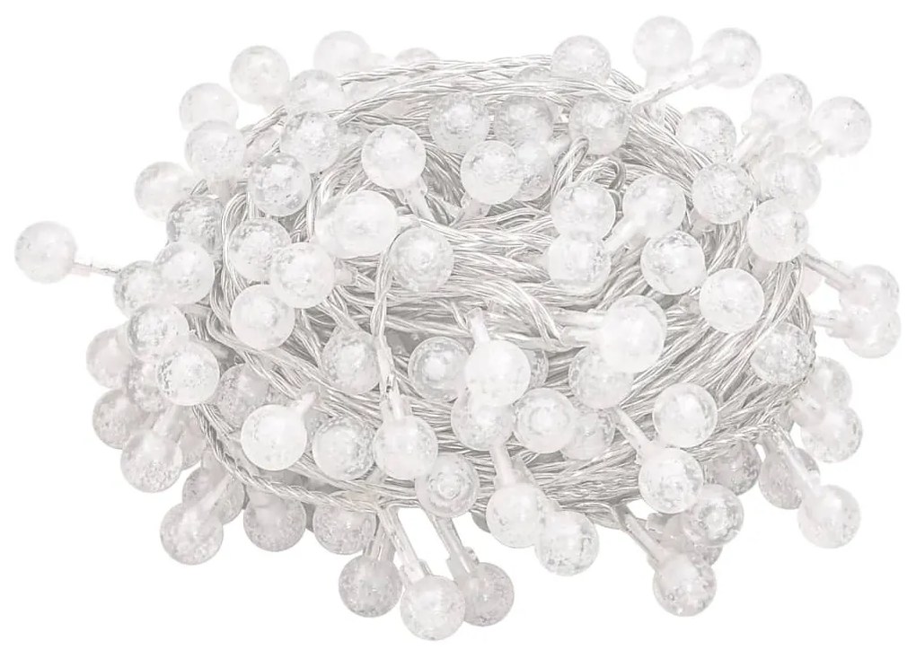 gömb alakú 8 funkciós hideg fehér tündérfényfüzér 400 LED 40 m