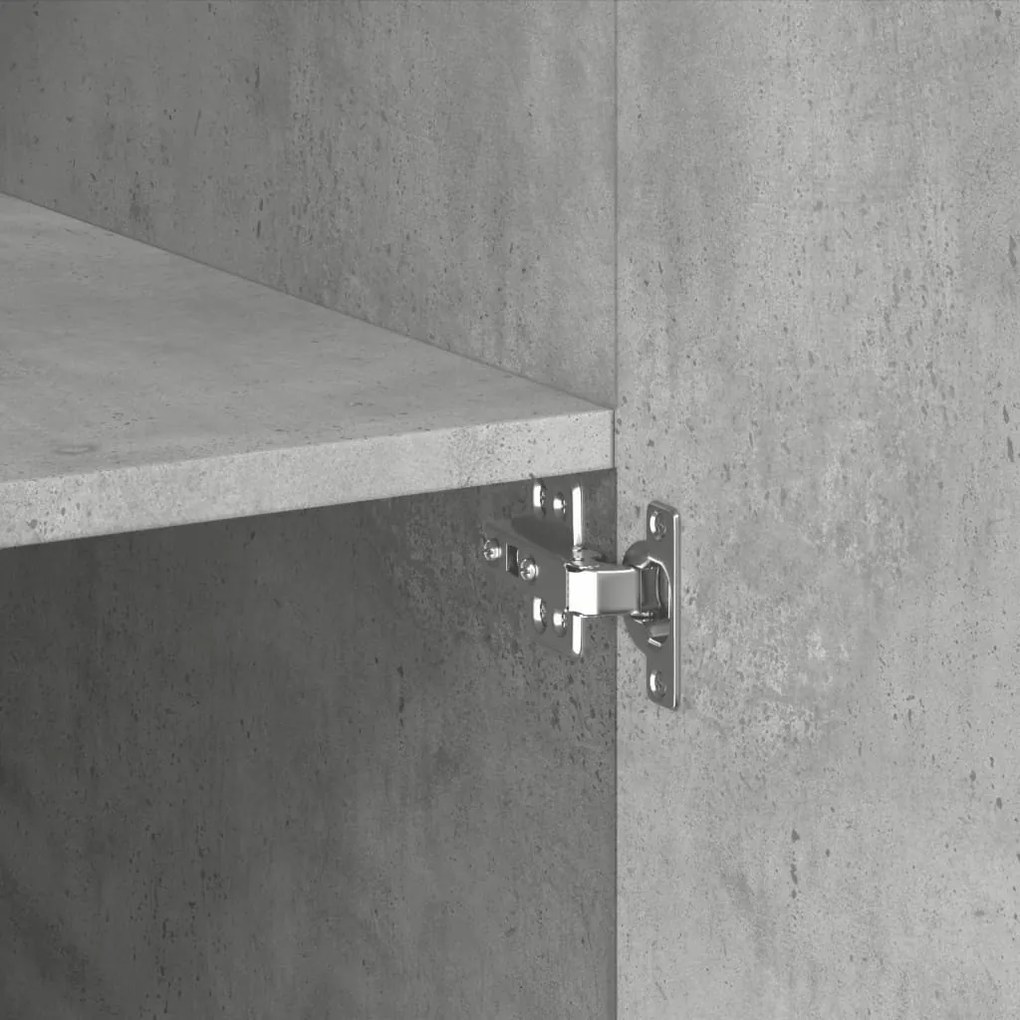 vidaXL betonszürke szerelt fa magasszekrény 70 x 42,5 x 185 cm