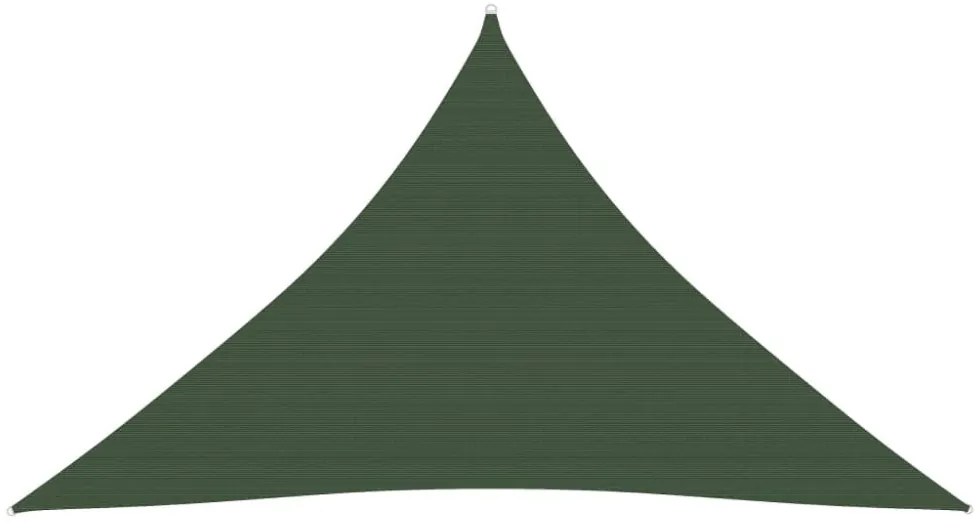 sötétzöld HDPE napvitorla 160 g/m² 3,5 x 3,5 x 4,9 m