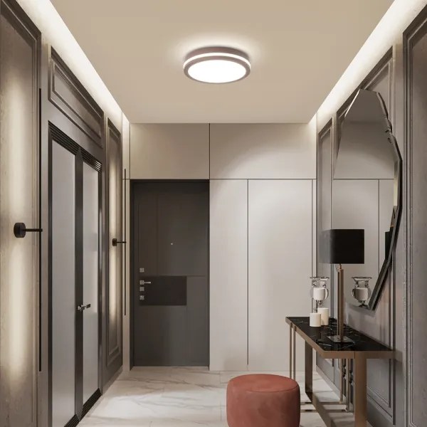 Brilagi - LED kültéri lámpa érzékelővel BENE LED/24W/230V Ø 26 cm barna IP54