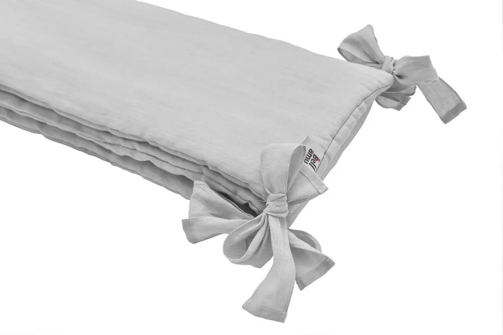 Bellamy Szürke lenes bölcsőágyi rácsvédő STONE GRAY