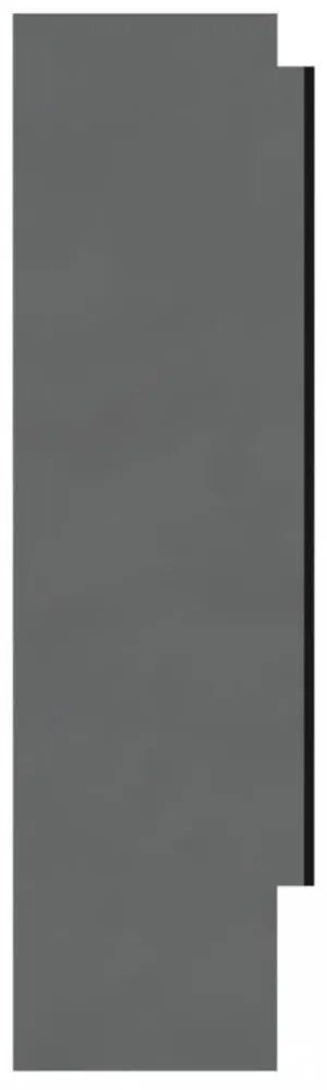 fényes szürke MDF tükrös fürdőszobaszekrény 80 x 15 x 60 cm