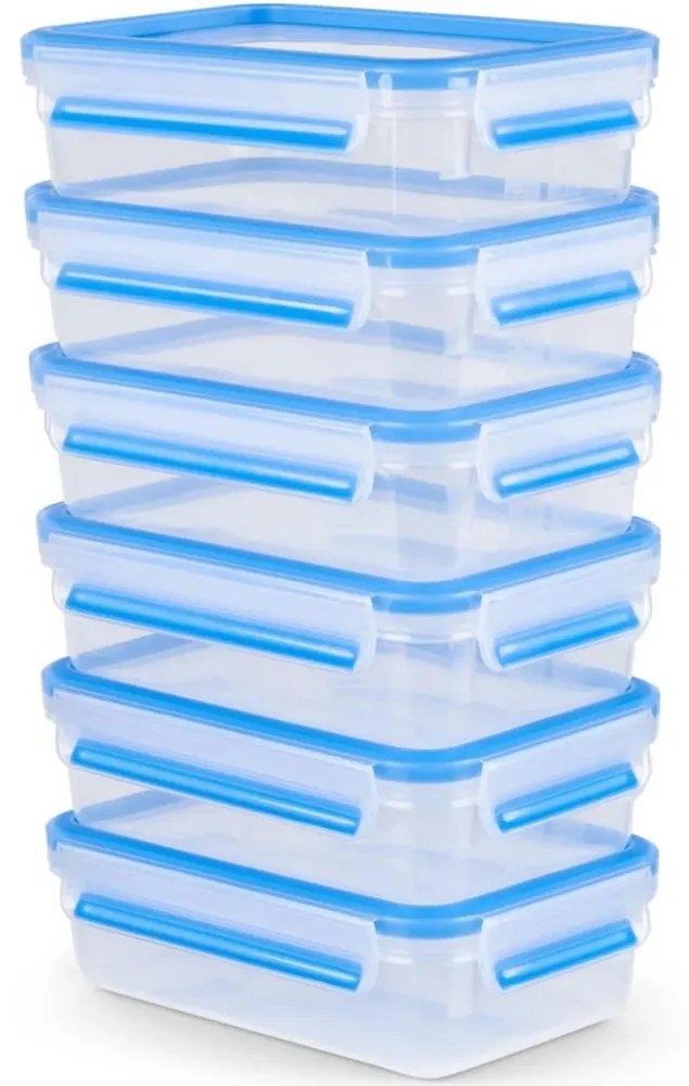 Tefal - KÉSZLET 6x Élelmiszer tartó 0,8 l MASTER SEAL FRESH kék