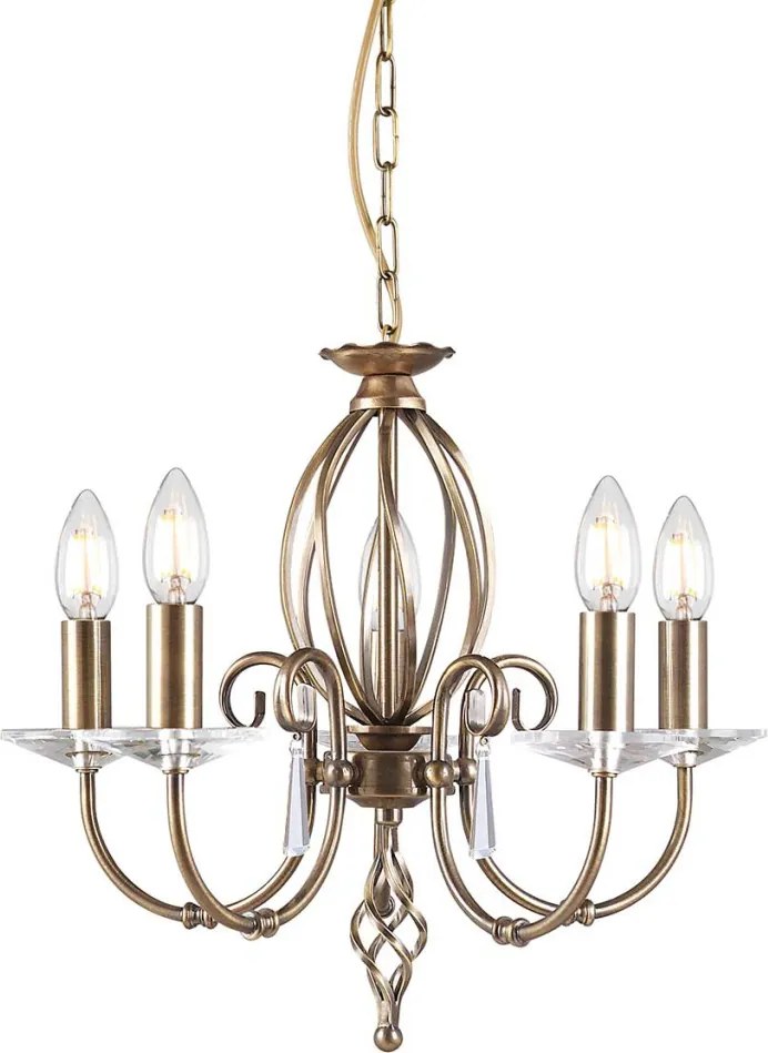 Elstead Lighting AEGEAN AG5-AGED-BRASS Csillár 5x60W/E14