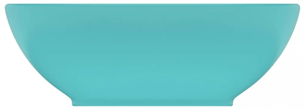 vidaXL ovális matt világoszöld kerámia luxus mosdókagyló 40 x 33 cm