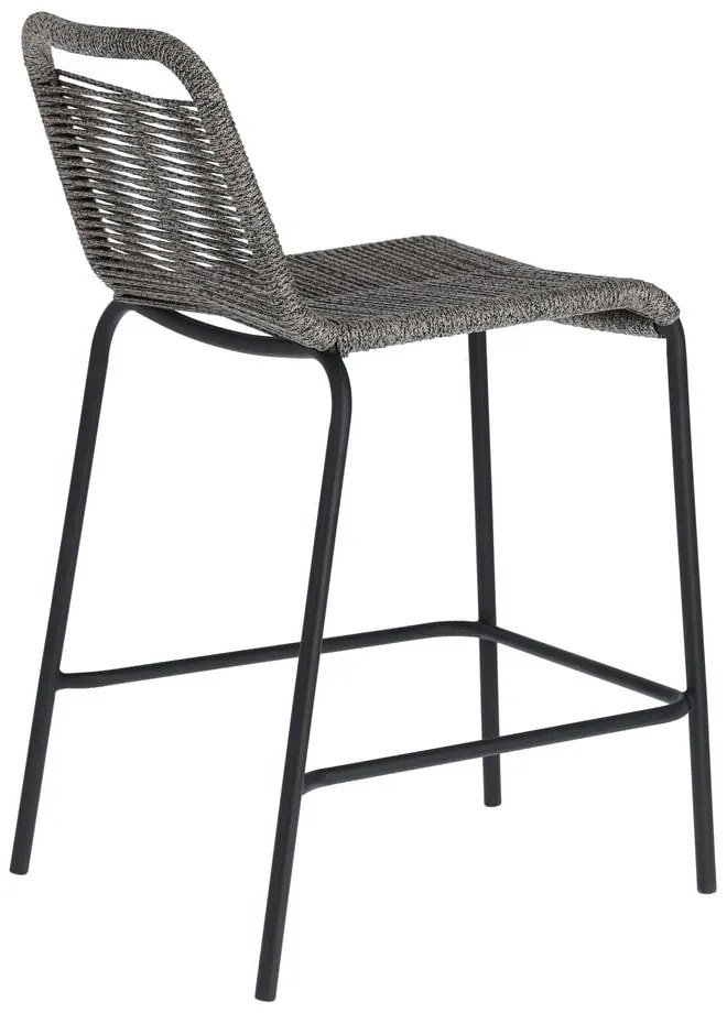Glenville sötétszürke acélszerkezetű bárszék, magasság 62 cm - Kave Home