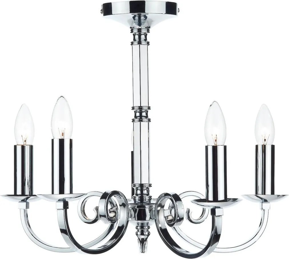 DAR LIGHTING MUR0550 MURRAY Klasszikus Csillár Csiszolt Króm E14 IP20