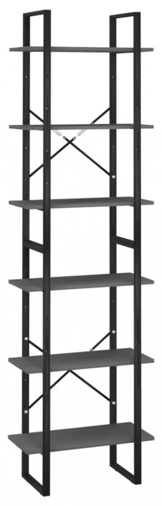 2 db szürke forgácslap tárolópolc 60 x 30 x 210 cm
