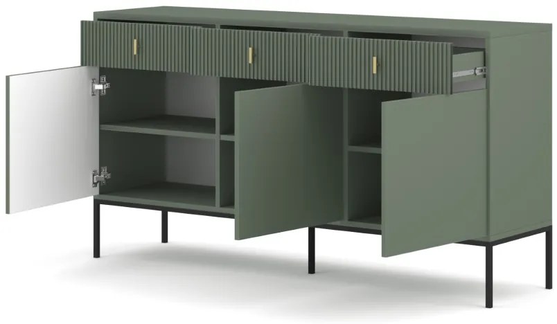 Comodă verde mat. MAGGIORE MA03 3D3S