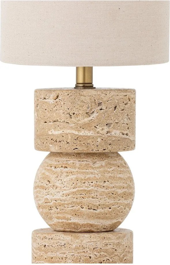 Natúr színű kő asztali lámpa textil búrával (magasság 53 cm) Marci – Bloomingville