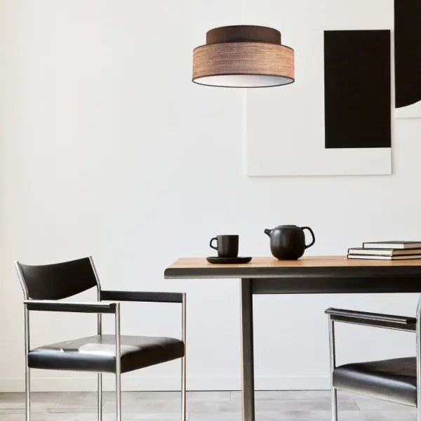 Csillár zsinóron GRACE 1xE27/60W/230V átm. 40 cm barna/bézs