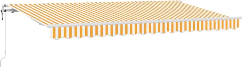 vidaXL Behúzható napellenző Sárga 350 x 200 cm szövet