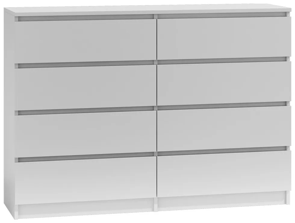 Drohmo M8 120 komód, 120x97x40 cm, fehér