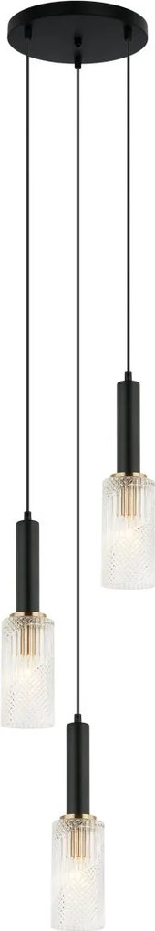 Italux modern függeszték perola fekete arany itxpnd-43309-3 bk+br