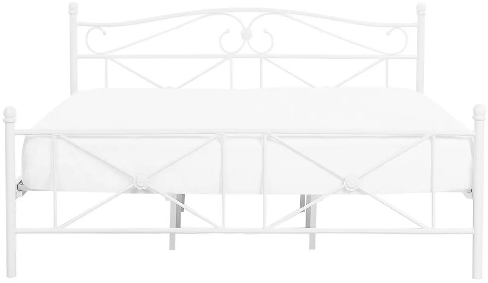 Franciaágy 140 cm RANDEZ (fém) (fehér). 1018569